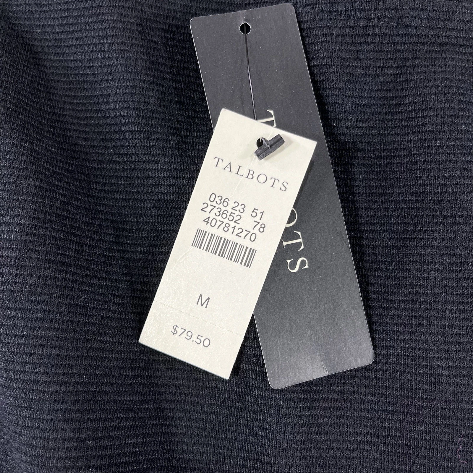 VETEMENTS TALBOTS ABITO DONNA NERO MEDIO SENZA MANICHE LINEA A NUOVO CON ETICHETTE NUOVO ZIP DIETRO ELASTICIZZATO