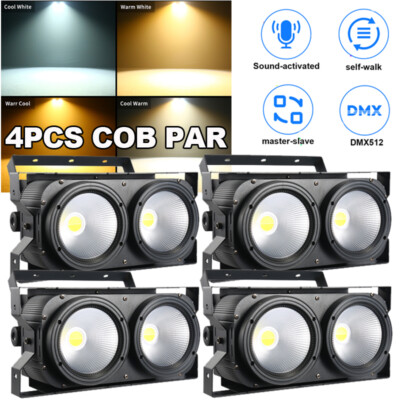 200W COB LED Par Lights DMX Stage DJ Audience Blinder Light Warm Cool White