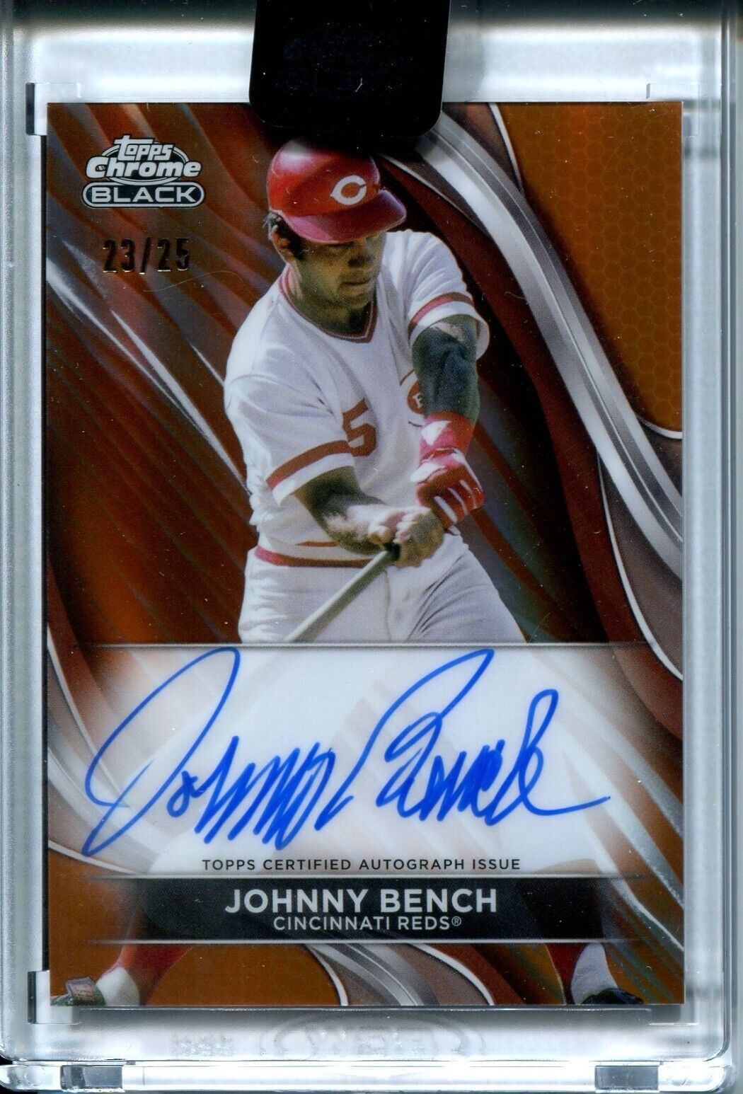 2024 Topps Chrome Black Johnny Bench Orange Autograph #CBA-JB 23/25