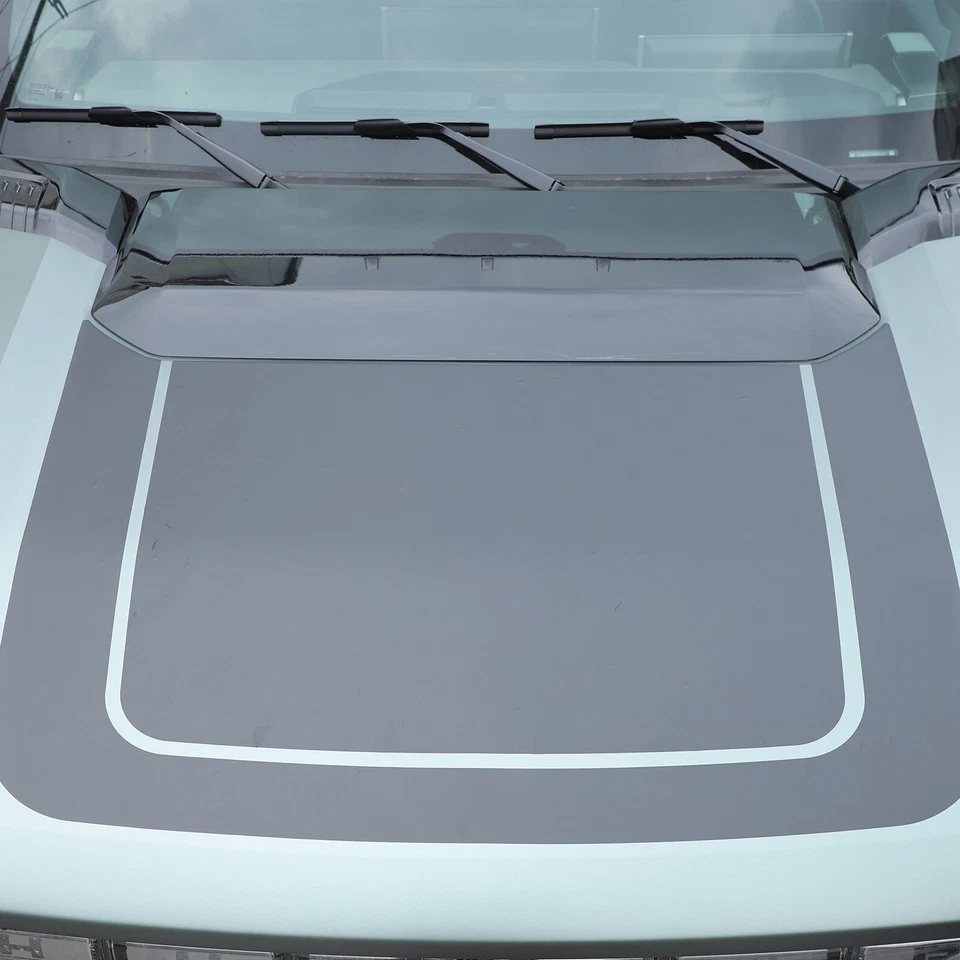 Наклейка на капот подходит для Hummer EV 2024-25 отделка черный ПВХ - Изображение 2 из 4