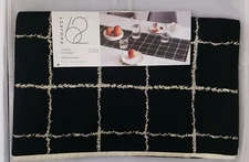 Project 62 Target Grid Table Runner Black Gold 72 X 14