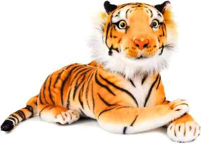Realistische Tiger Plüschtiere, weiches Stofftier Kissen für Kinder, (45 cm / 70 cm)YL