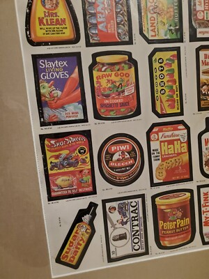 Vtg 1979 Wacky Packages Topps Chewing Gum Uncut Sheet 66 Stickers