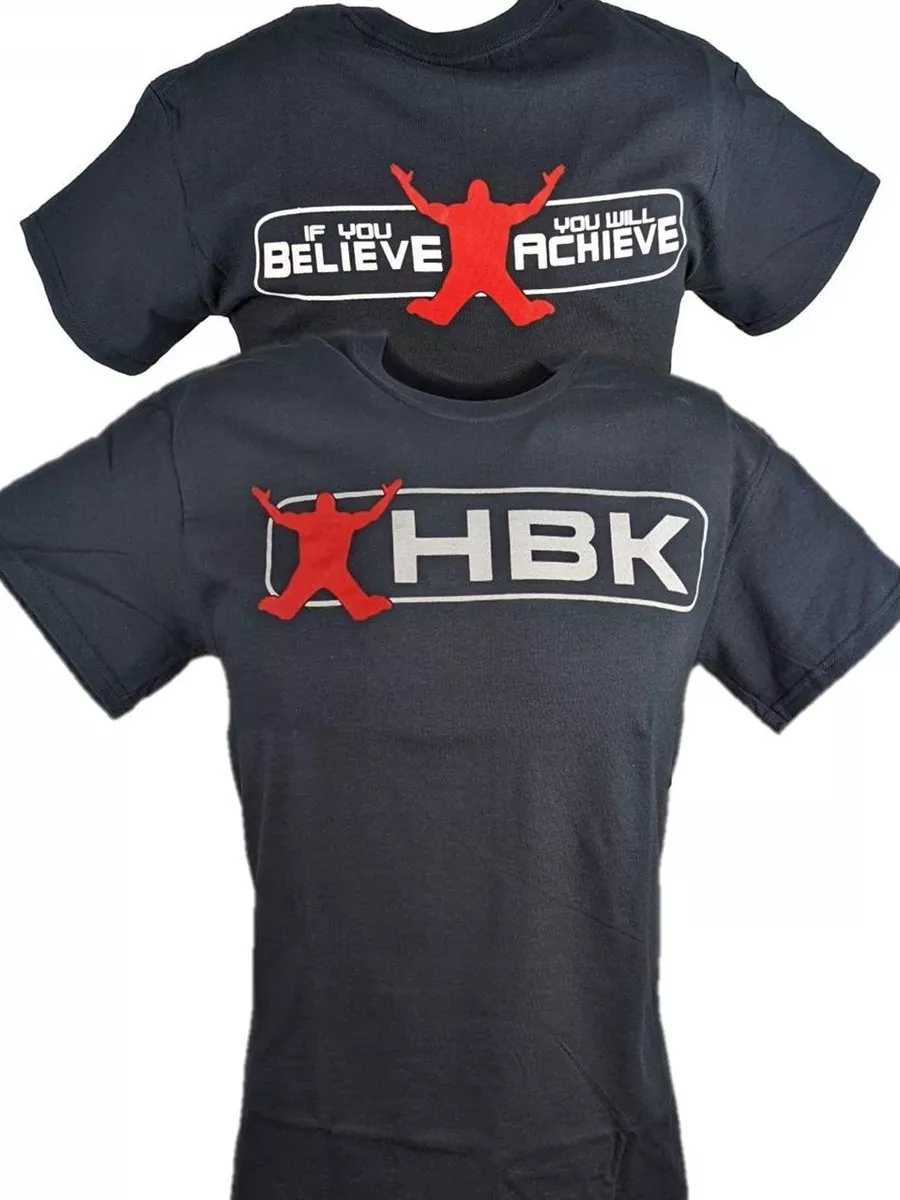 Shawn Michaels HBK Believe It Achieve It Black T shirt eBay