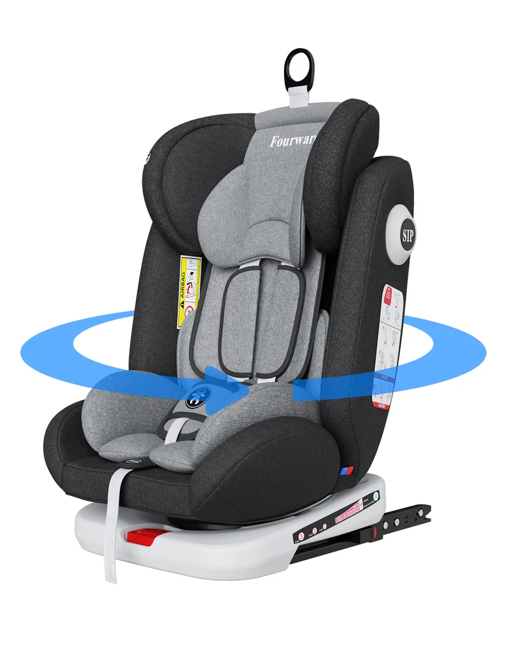 Kinderautositz 360° Drehbar ISOFIX 40-150cm 0-36 kg Vorder-und Rückseite 0-12 - Bild 4 von 4