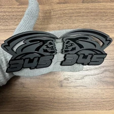 Reaper Badges Emblem DIABOLICAL Black Out (2) BADGES, Fender Angry Agressive