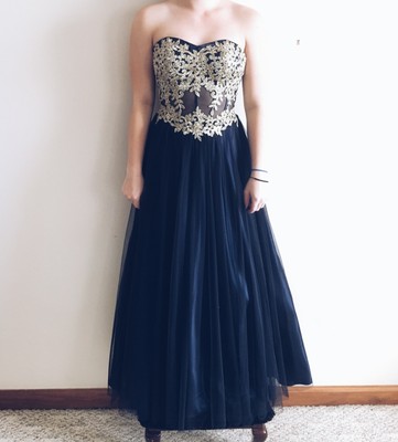 beautiful navy blue prom dresses