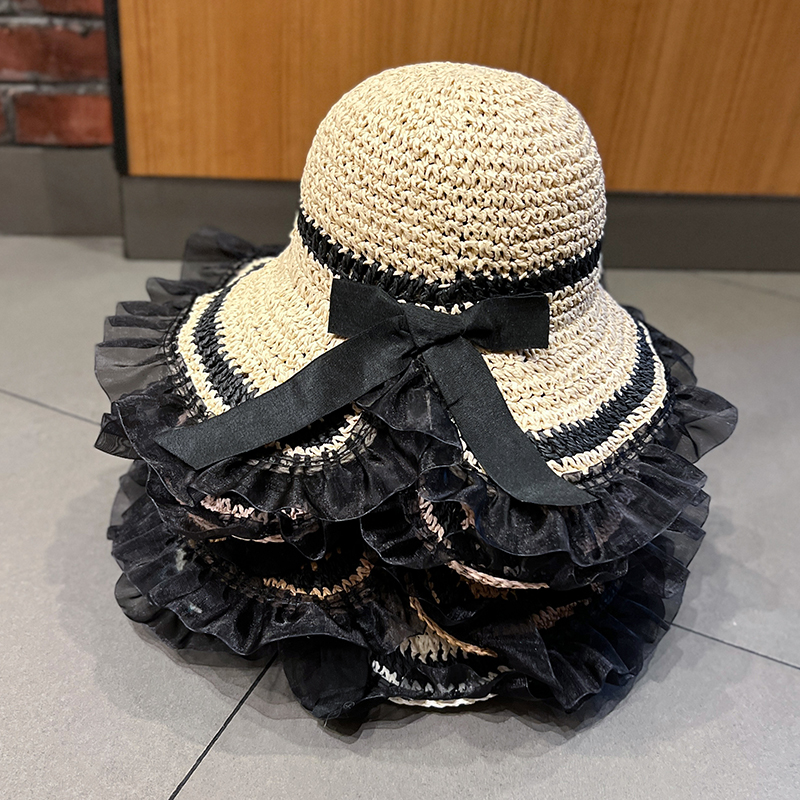 Cappello Da Sole In Paglia Pieghevole Donna | Tesa Larga Protezione UV, Regolabile Per Viaggi E Spiaggia - 4