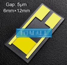 MEMS 6*12*0.5mm New 5μm transparent interdigital electrode quartz glass QTY:5
