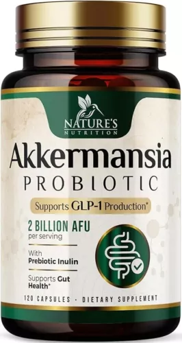 GLP-1 Akkermansia Probiotic Supplement for Women, Men, Akkermansia Muciniphila