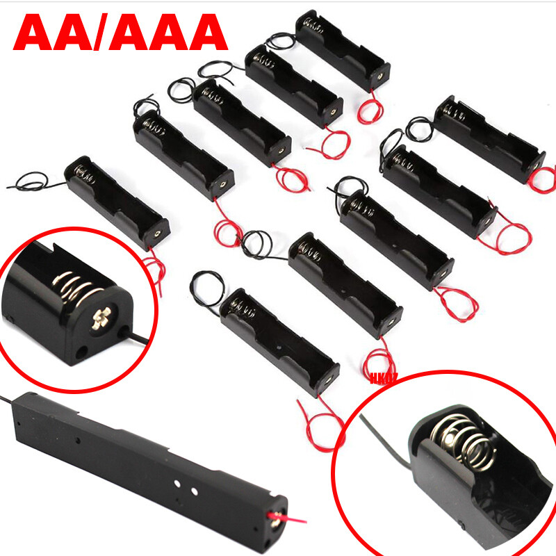 2x AA Batteriefach Mit Kabel - 3V Gehäuse Für DIY Elektronik