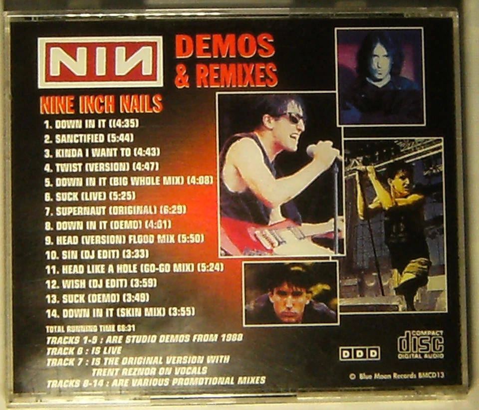 CD NINE INCH NAILS : DEMOS & REMIXES [ 14 TITRES ] RARE - Photo 2/4