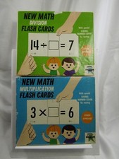 Vintage 1966 Division AND MULTIPLICATION Flash Cards Ed-U-Cards