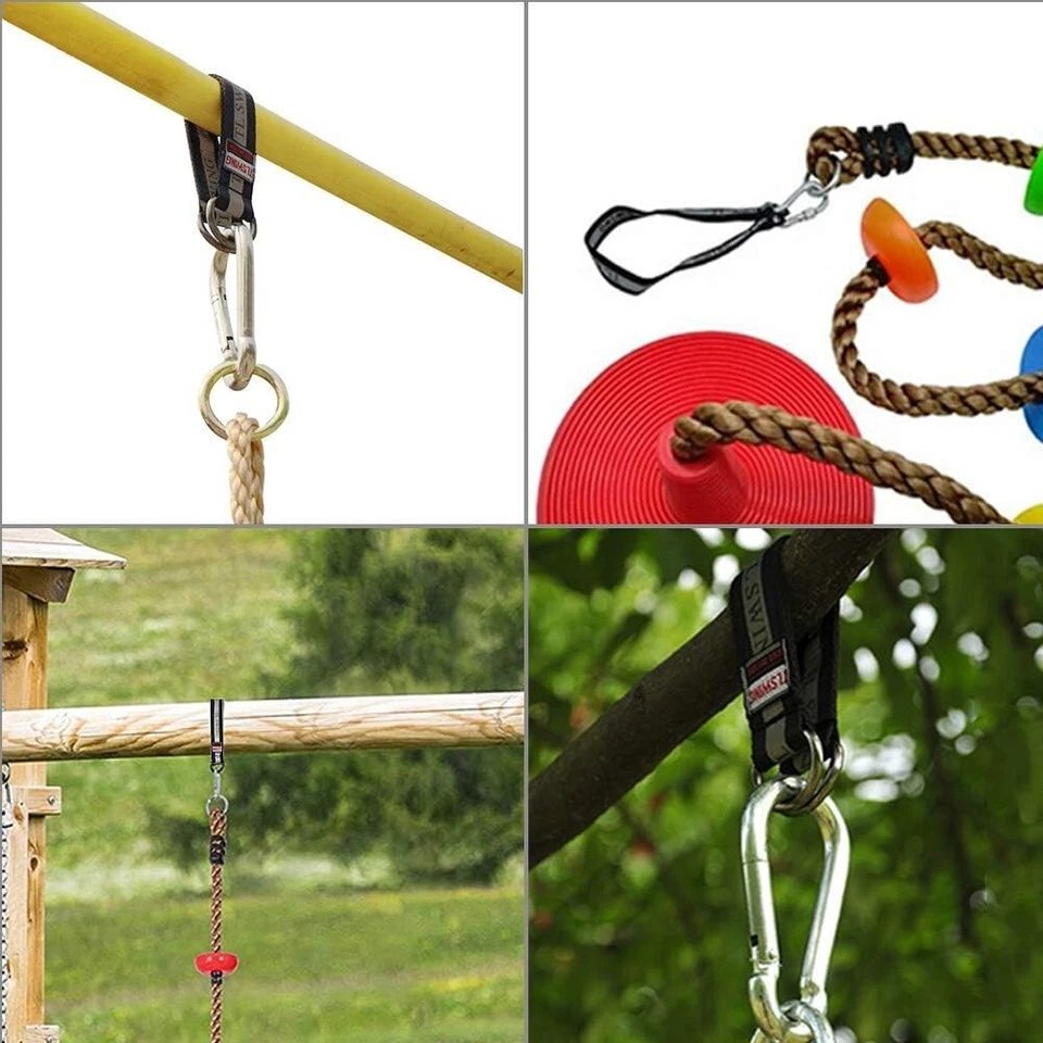 Correas oscilantes para árboles (juego de 2), kits para colgar árboles con 2 cerraduras seguras de alta resistencia Foto 3 de 4