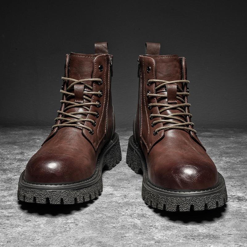 SAOLA Scarpe alte stringate da uomo formal pump britannico punta rotonda business Oxford con lacci