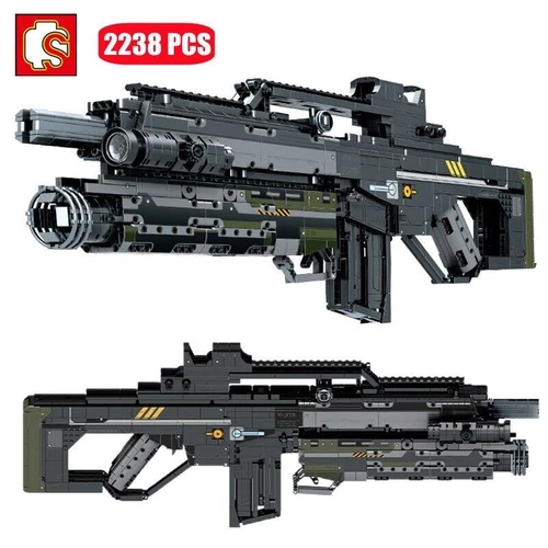 Building Blocks Military MOC Heavy Duty Rifle Assault Gun Bricks Model Kids Toys - Picture 2 of 7