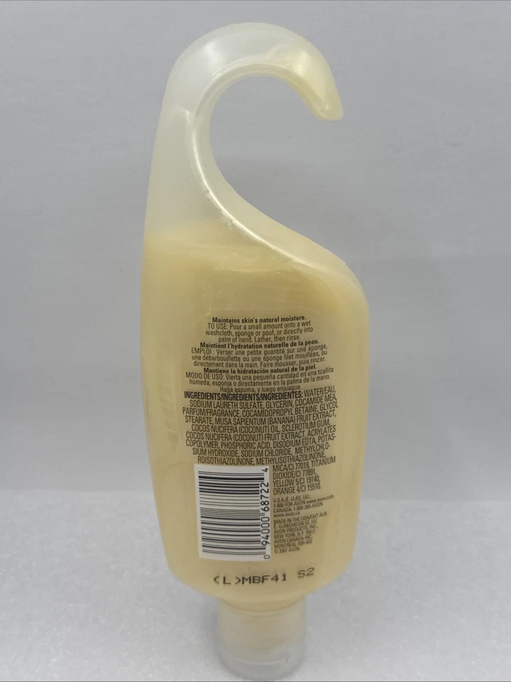 AVON NATURALS BANANA & COCONUT MILK Nourishing Shower Gel Hook Bottle 5 fl Oz - Image 3 of 4