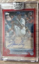 2022 Topps Clearly Authentic Hans Crouse Rookie Card Auto #31/50 Phillies RED