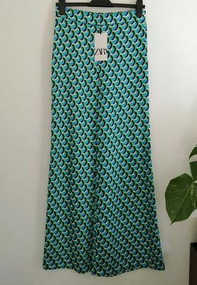 zara patterned trousers