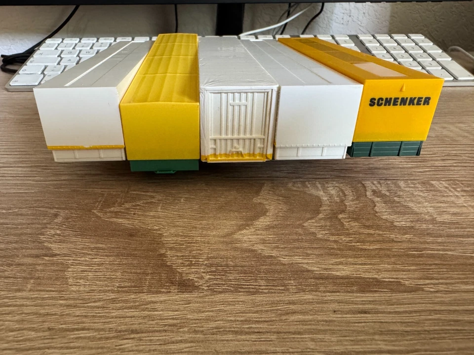 5 Herpa / Albedo / AWM 1:87 Semirimorchio Schenker Buono Stato Senza Conf. Orig. - Immagine 3 di 4