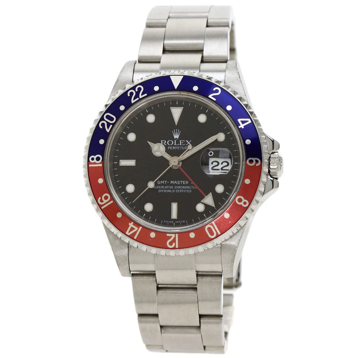 ROLEX GMT Master 2 Red Blue Bezel Stick Watches 16710T Stainless | eBay