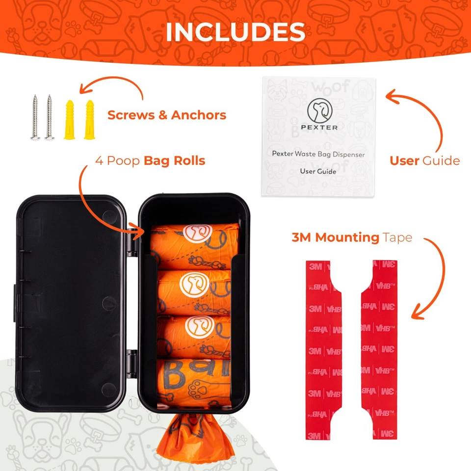 Pexter Dog Poop Bag Holder - Outdoor or Indoor Pet Waste Bag Dispenser - Image 2 of 4
