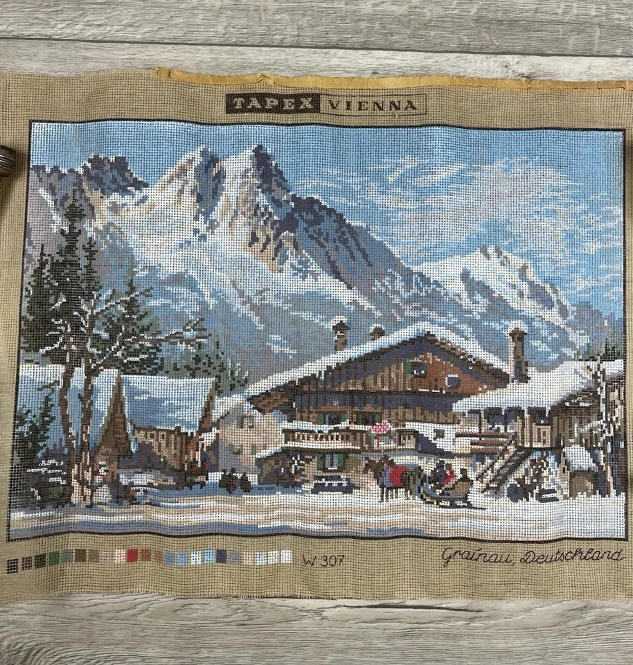 Tapex Vienna Hand Painted Needlepoint Canvas Grainau, Deutschland W 307 Winter - Image 3 of 4