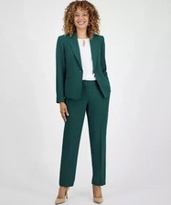 Le Suit Women's Notched Collar One-Button Pantsuit Size 10p