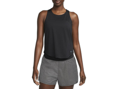 Nike Dri-FIT Run Division Damen Running Tank Top Singlet DX0276-010 Schwarz