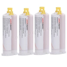4 X 50ML Dental Bite Registration Material REGULAR Set Unflavored Cartridges