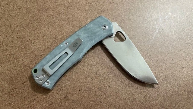 Cuchillo JAMES 1911-1298 CTS-BD1 (Folsom) acero inoxidable hoja lisa mango gris Foto 4 de 4