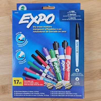 Expo Low Odor Multicolor & Size Dry Erase Markers 17 Count