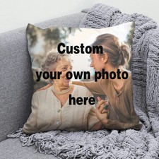Personalised Photo Cushion 40x40cm Custom Picture Pillow Cover Gift
