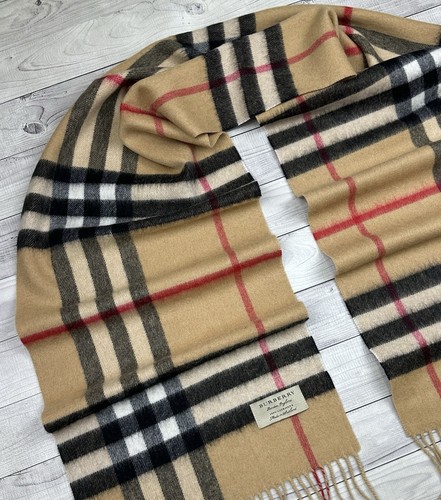 Burberry Kaschmir Schal 180 cm Beige Nova Check Made in Scotland - Bild 6 von 11