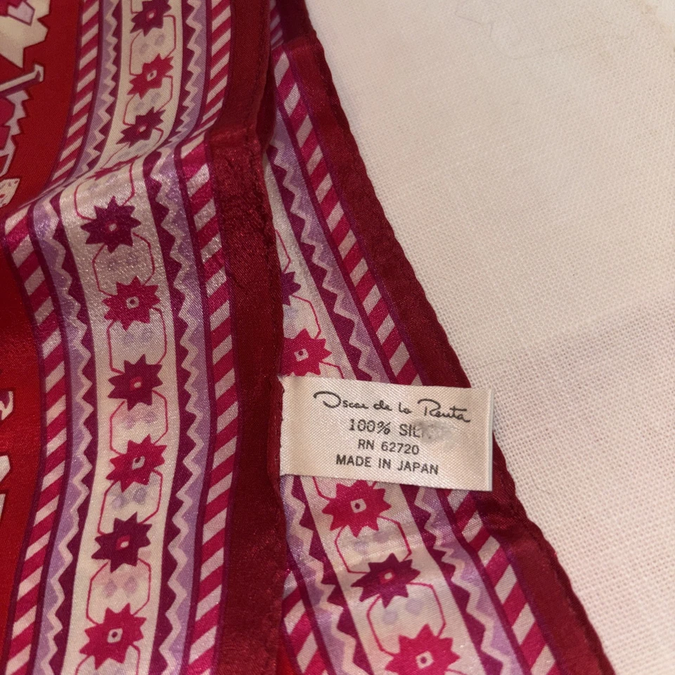 Vintage New Oscar De La Renta Silk Scarf - Image 2 of 2