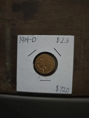 1914-D $2.50 Indian Head Gold Quarter