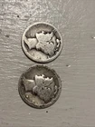 1924 & 1925 Mercury Dimes - Add to your silver collection - Free shipping