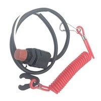 NEW AußEnbordmotor Not-Aus Schalter Mit Stop Tether Schnur & Lanyard