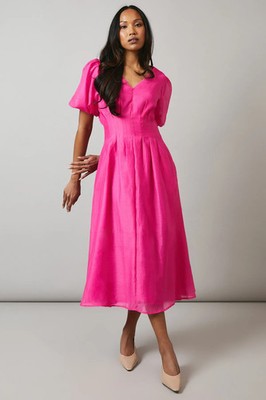 Principles Pink Fit & Flare Kleid Damen Anlass Kleider
