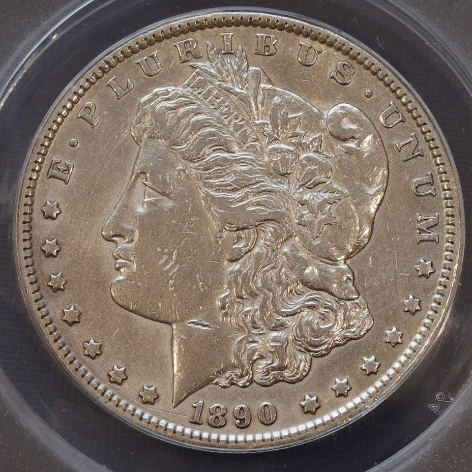 1890-CC Morgan Silver Dollar $1 ANACS EF45 Details Carson City Cleaned Damaged - Image 2 of 4
