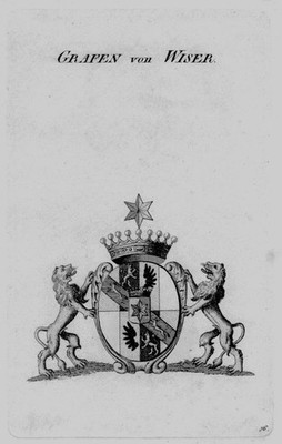 1820 - Wiser Wappen Adel coat of arms heraldry Heraldik crest Kupferstich 74813