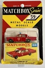 Vintage 1964 Matchbox No. 59 Fire Chief Car 1:64 Mint in Package
