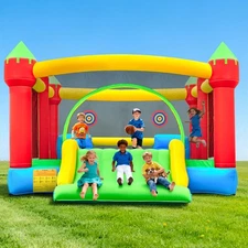 15x12' Commercial Inflatable Bounce House for Kids Slide Jump Castle with Blower