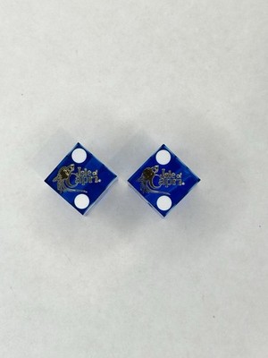 2 VINTAGE  ISLE OF CAPRI DICE BLUE
