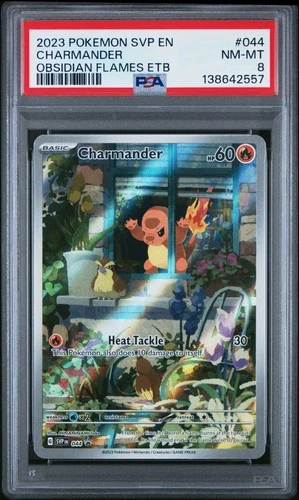 2023 Pokemon TCG Charmander SVP Black Star Promo 044 SV ETB Promo PSA 8 NM-MT