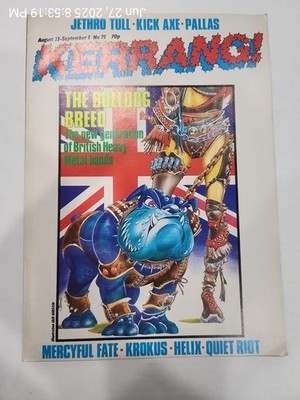 Vintage 8/23/1984 Kerrang! Magazine Signed Inside by King Diamond Mercyful Fate