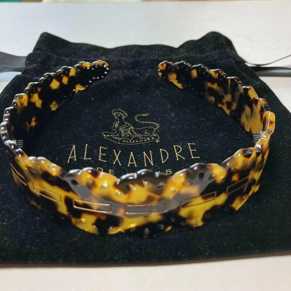 Diadema ancha marrón ALEXANDRE DE PARIS Foto 2 de 4