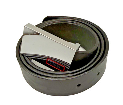 Level Vodka Belt -  Black/ Silver buckle 40'' length from buckle