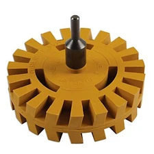 Fast Mover Fluted Style Eraser Rubber Wheel 100mm 5/16 Thread 6mm Arbor