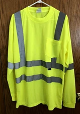 Westchester Protective Gear Hi-Vis Safety Shirt Long Sleeves Men's Size Lg. NWOT